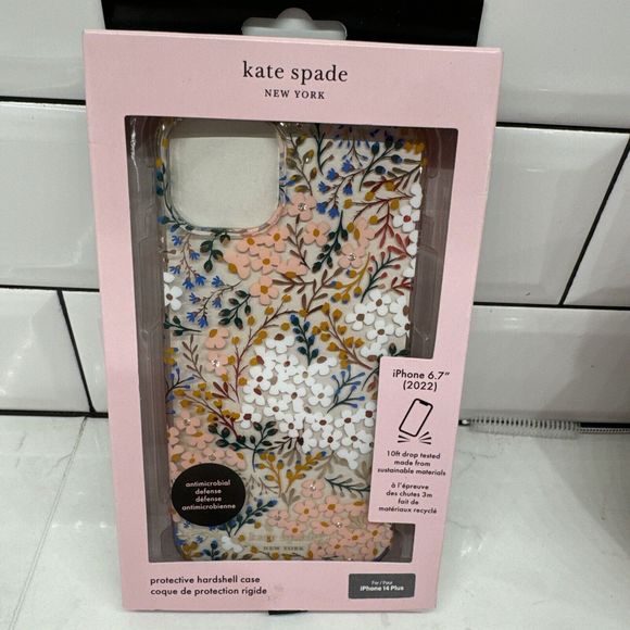 Kate Spade New York Apple iPhone 14 Plus Protective Hardshell Case - Floral - Picture 1 of 2